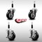 Service Caster 3.5'' SS Black Poly Wheel Swivel 7/8'' Expanding Stem Caster Set 2 Brakes, 4PK SCC-SSEX20S3514-PPUB-BLK-2-TLB-2-78 - alternate 4